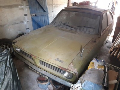Old Morris Marina in a dusty garage