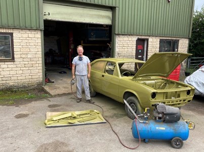 New coat of paint for a Morris Marina